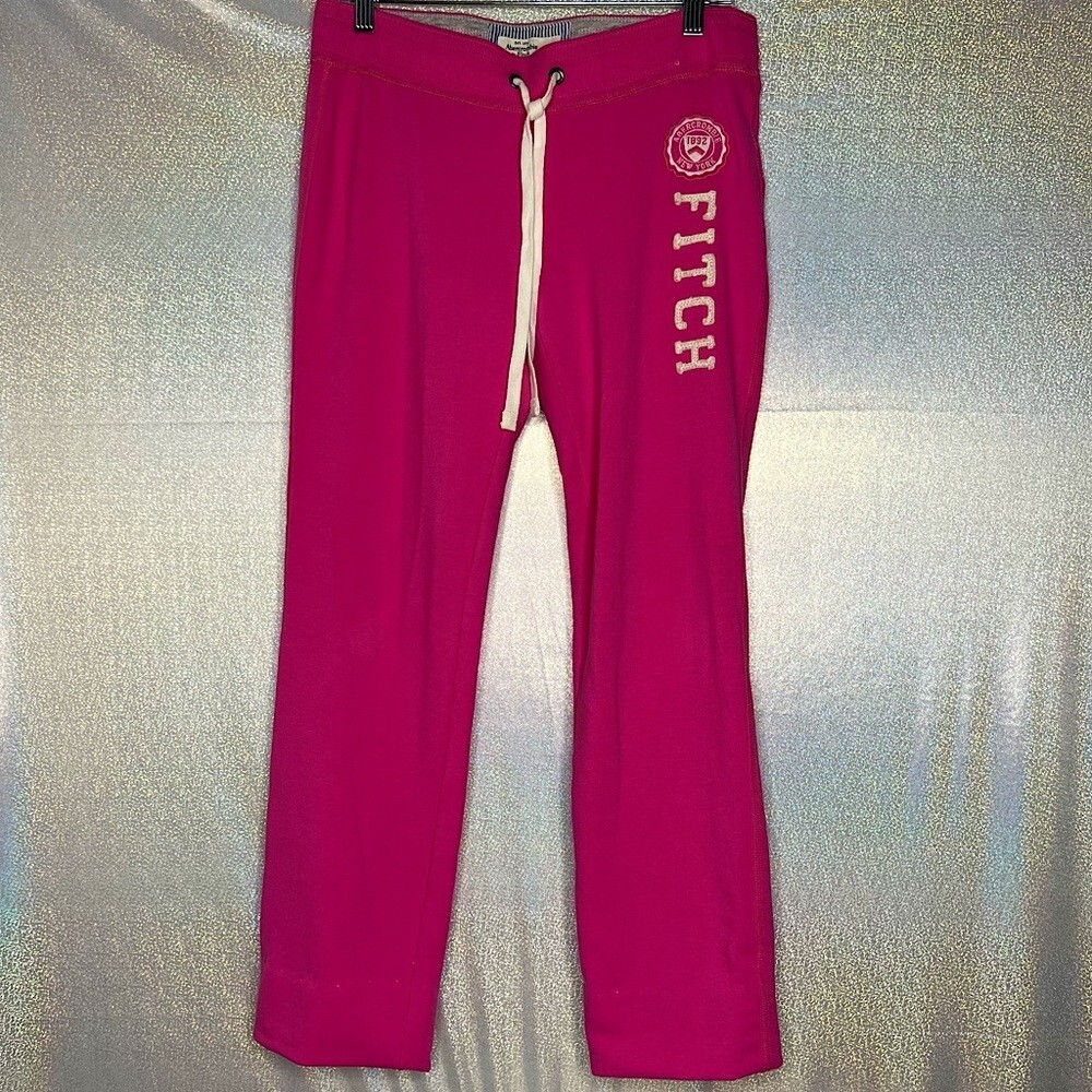 Abercrombie & fitch pink sweatpants y2k classic lounge pants flare comfy cute